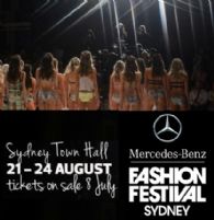 Mercedes-Benz Fashion Festival is on again at Sydney's Town Hall from 21st August to 24th August, 2013.